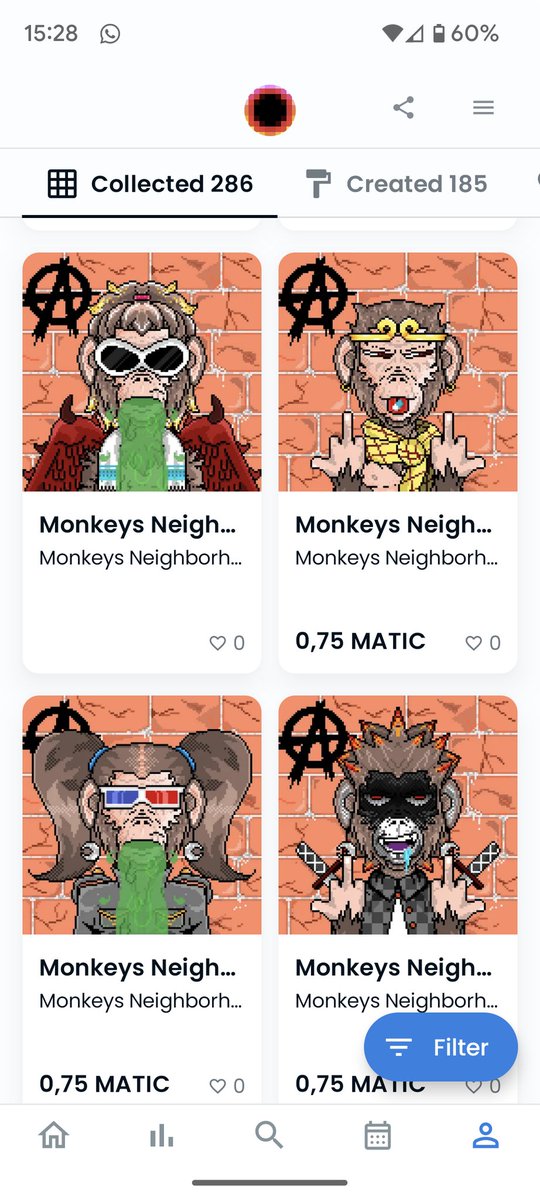 NoMemoryPixel's tweet photo. We bought... and mint too!
💸 2 new projects minted 
this week end:
@monkeysnhood_ (20 pieces)
@PearlsNFTs_ (3 pieces)
🔝Follow (DYOR) JOIN IN!

Like share follow #community 💪
#PolygonNFT #polygonmatic https://t.co/LK5gM5v7fL