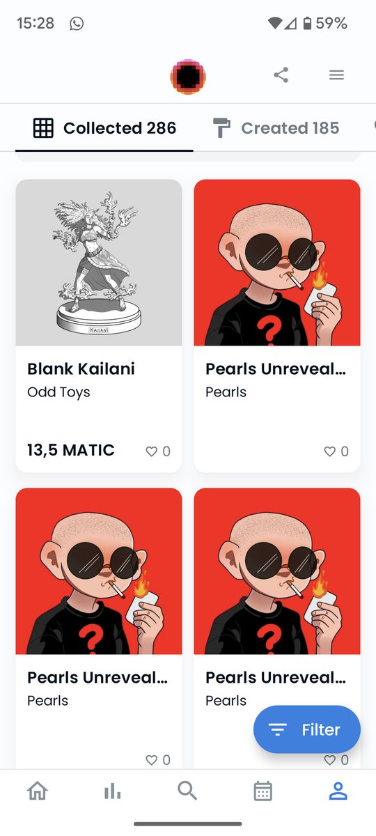 We bought... and mint too!
💸 2 new projects minted 
this week end:
@monkeysnhood_ (20 pieces)
<a href="/PearlsNFTs_/">Pearls 🦪</a> (3 pieces)
🔝Follow (DYOR) JOIN IN!

Like share follow #community 💪
#PolygonNFT #polygonmatic