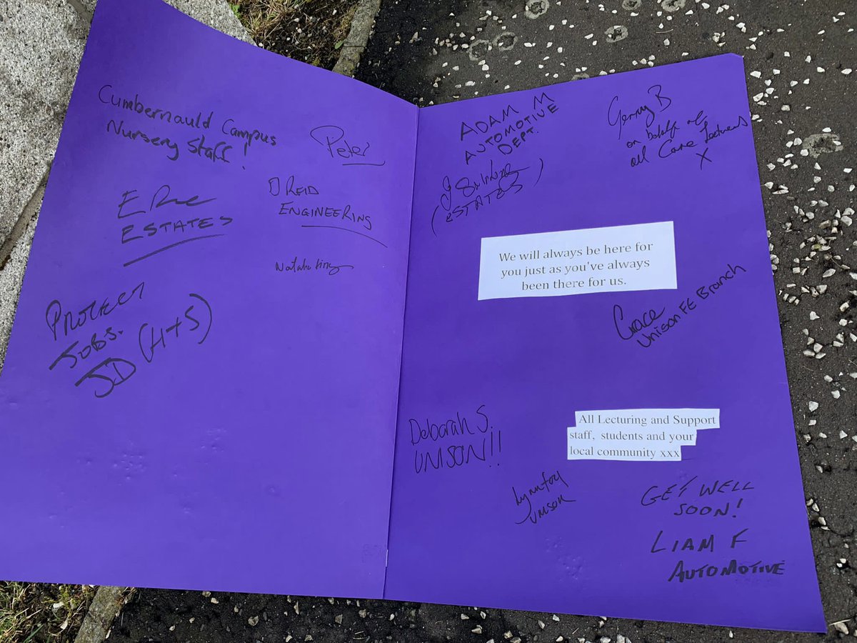 NCL_EIS_FELA's tweet photo. We handed in our ‘Get well soon FE’ cards to MSPs. Day 1️⃣ industrial action by staff in Scotland’s colleges getting the message through - we will not sell jobs for pay & we are not going to let FE down without a fight .#FightingForFE #FundFE #ProtectJobs #FairPay #NoMoreCuts https://t.co/LEoyYZ8pIc