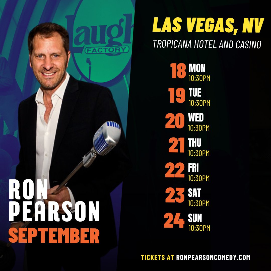 I’ll be in Vegas all next week! Get your tickets at ronpearsoncomedy.com 

#ronpearson #standupcomedy #vegas