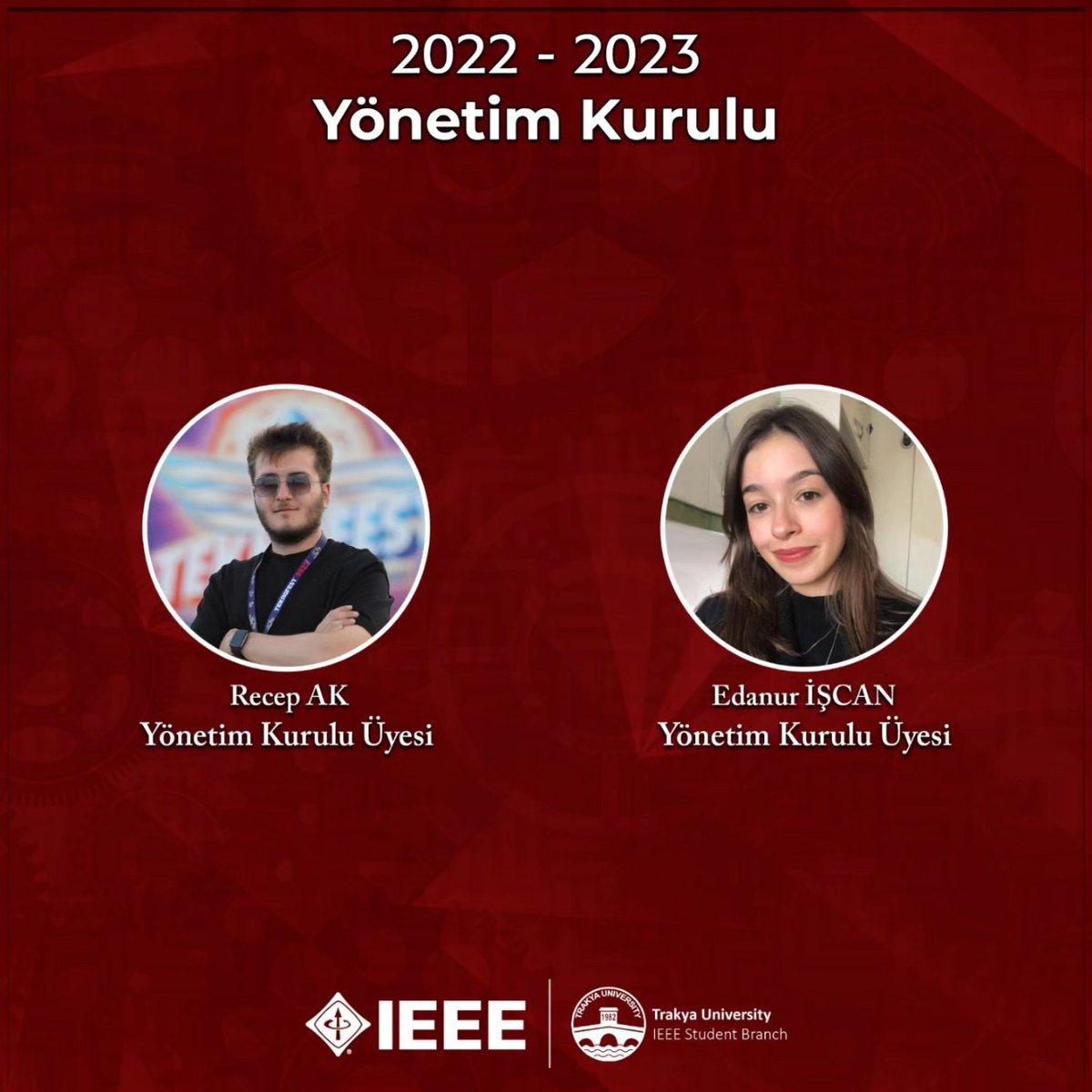 Ieee_trakya_'s tweet photo. 2022 - 2023 akademik yılında görev alan IEEE Trakya Yönetim Kurulumuza emeklerinden dolayı teşekkür ederiz.
IEEE ile kalın. https://t.co/6JZ0gukmkS