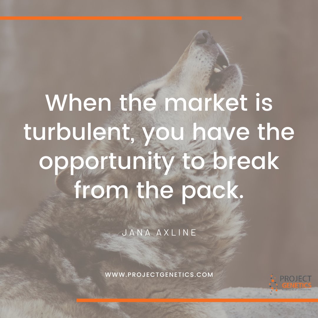 When the market is turbulent, you have the opportunity to break from the pack.