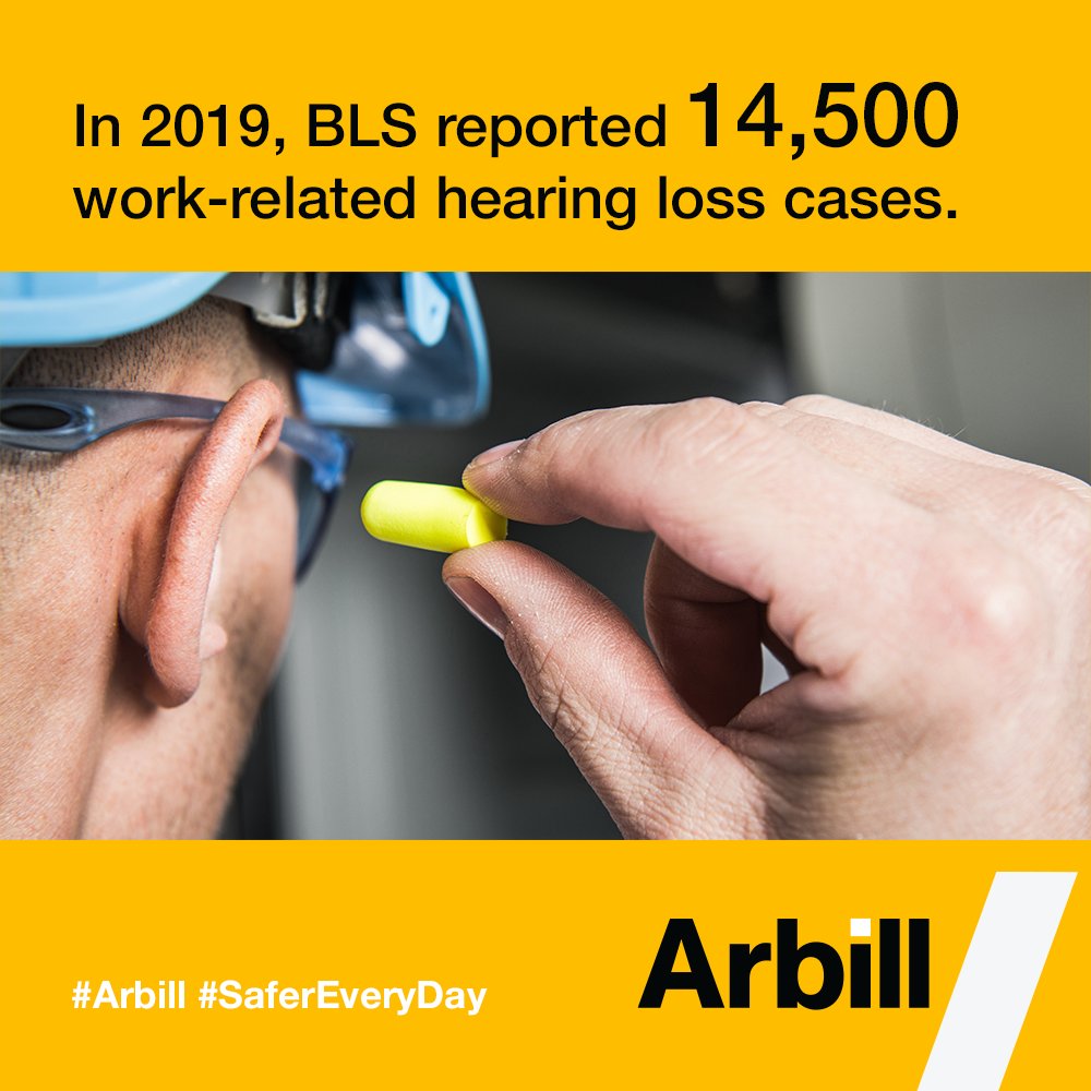 🗣️In 2019, BLS reported 14,500 work-related hearing loss cases. Protect your hearing by using hearing protection such as earplugs or earmuffs when working in noisy environments.

Shop hearing protection on Arbill: arbill.com/hearing-protec…

#ProtectYourHearing #SoundSafety #Arbill