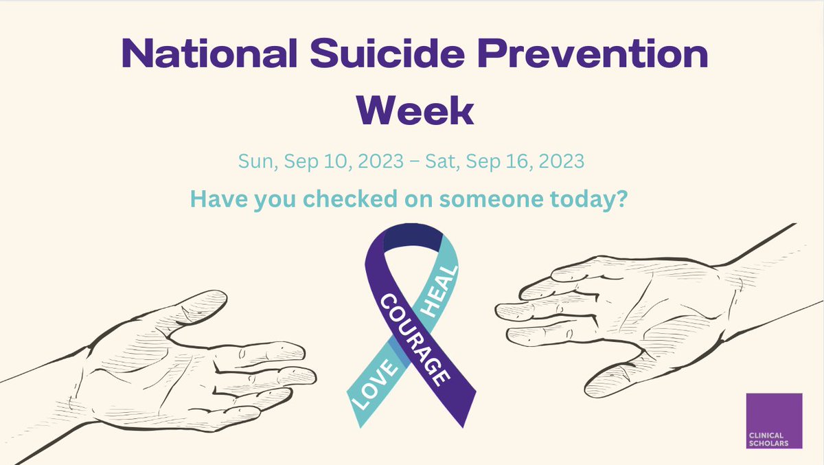 It's National Suicide Prevention Week - let's show some love &amp; support to those around us! Reach out, lend a hand &amp; show that someone cares!  💜💙

#SuicidePreventionWeek #MentalHealthMonday #BeThere