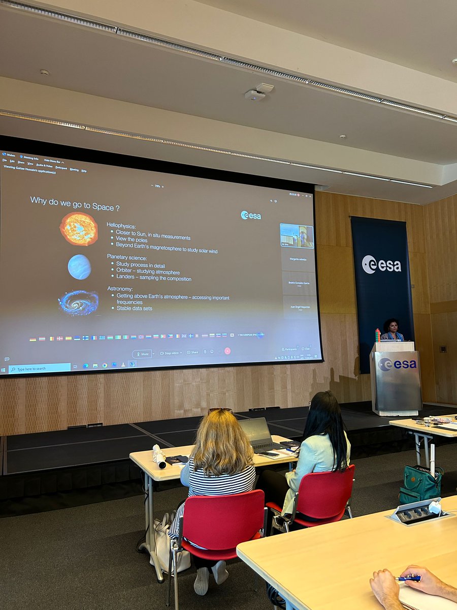 🛰DAY 1 #ESA_GTTP2023 - #ESA
The ESA Scientific Missions presented by Gaitee Hussain -  Head of ESA Science Division.
<a href="/esa_cesar_es/">CESAR Educación Astronómica</a> <a href="/esa/">European Space Agency</a> <a href="/esa_es/">ESA España</a> <a href="/intaespana/">INTA</a> <a href="/Isdefe_/">Isdefe</a> <a href="/esascience/">ESA Science</a> <a href="/esaoperations/">ESA Operations</a> <a href="/onlygaitee/">gaitee</a>