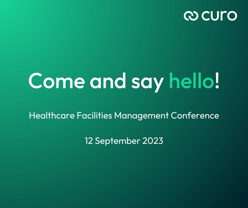 Tomorrow we'll be at Healthcare Facilities Management Conference discussing all things Curo!

Come and chat with us on stand 24 and learn about how Curo is revolutionising the way the NHS tackles its clinical waste problem ♻

#facilitiesmanagement #wastemanagement