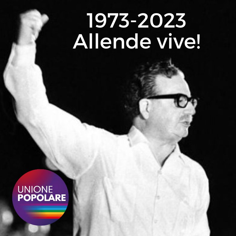Sono passati 50 anni da quel vile Golpe. Cinquant'anni in cui il neoliberismo si è rafforzato in tutto il mondo. #Allendevive, e il modo migliore per rendergli omaggio è continuare a lottare per costruire una societá migliore.  #UnidadPopular #UnionePopolare #SalvadorAllende