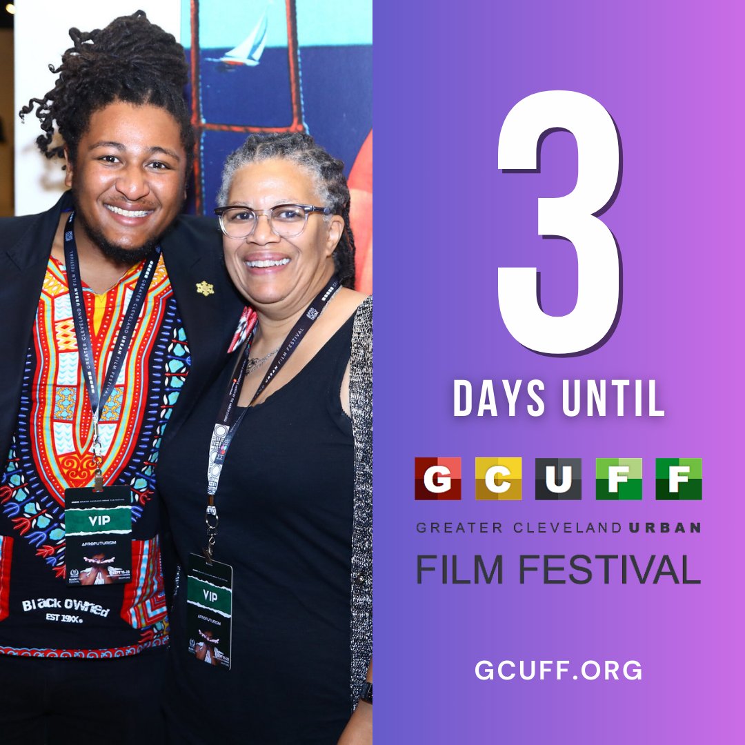 3 Days to Go! 🎉
The excitement is building as we're just 3 days away from the 12th Annual Greater Cleveland Urban Film Festival, September 14th - 22nd, 2023! 🗓️ GCUFF.ORG

Secure your tickets
#GCUFF2023 #FilmFestival #Cleveland