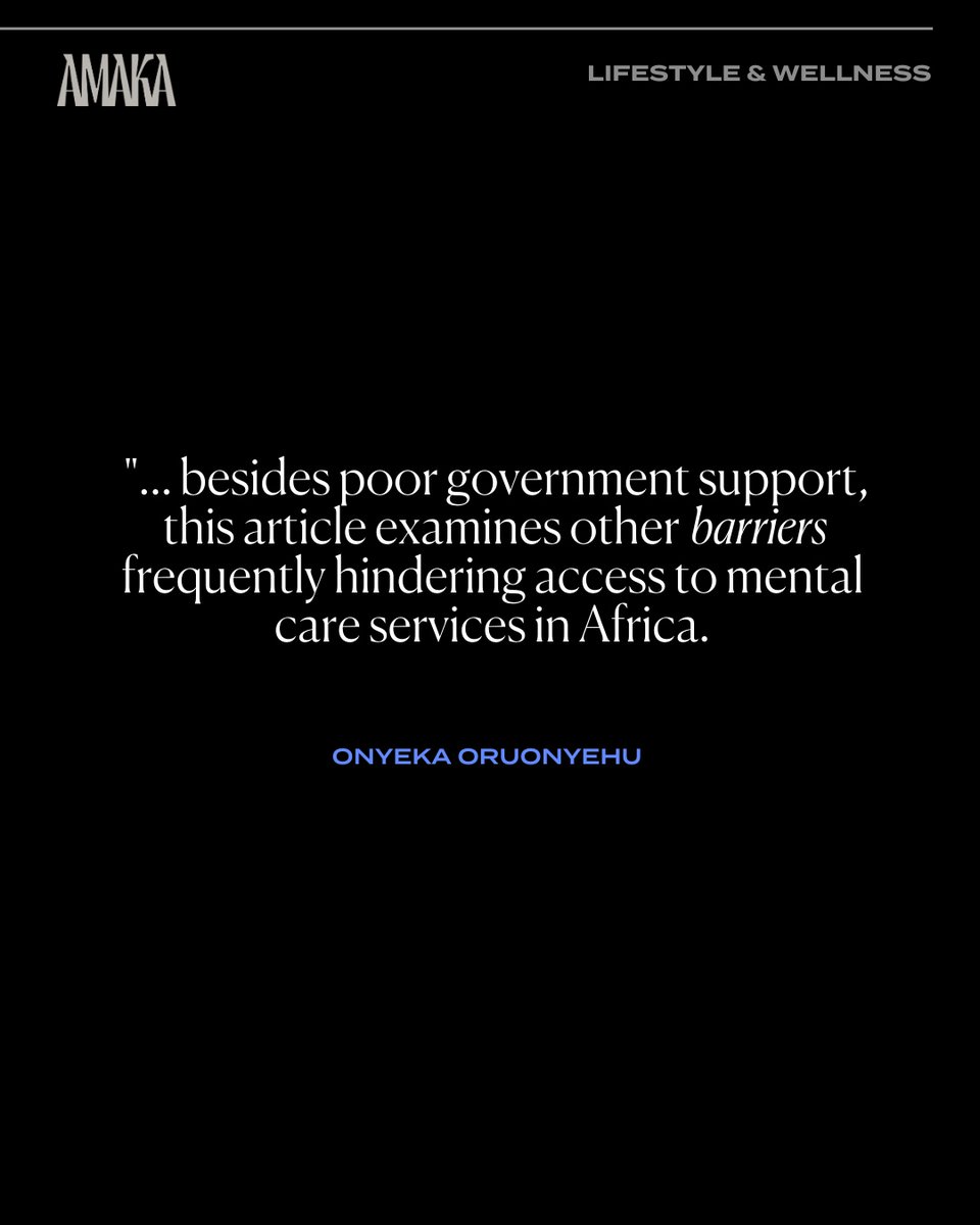 Mental health is just as important as physical health, but many people in Africa face barriers to getting the care they need.

amaka.studio/content/vKI5-z…
....
#Amakastudio #Ourworldtogether #mentalhealth #Postpartumdepression #Panafrican #African #Africanwomen