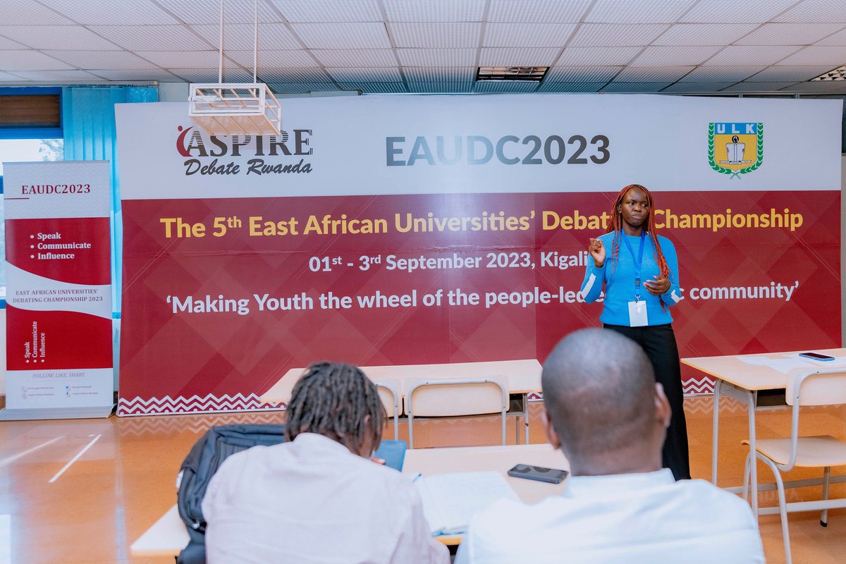 AyebareDenise's tweet photo. Engaging minds and shaping futures. Honored to have Judged at the East African University Debate Championship in Kigali under the theme of "Making young people the wheel of the people led economic community"  #EAUDC #KigaliDebate https://t.co/WXL2fXDIsM