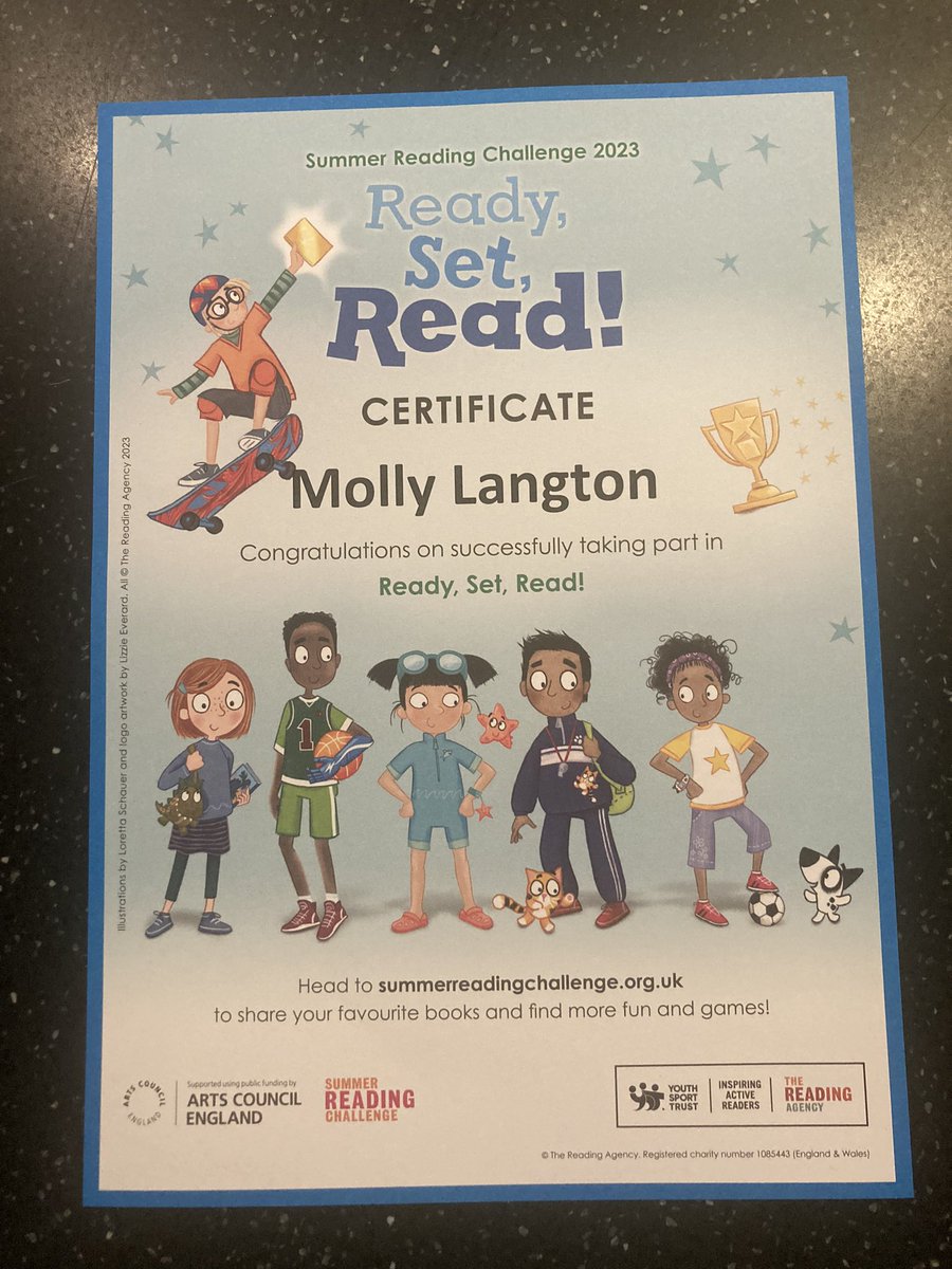 Thank you @NottmLibraries for running a successful summer reading challenge and Molly’s first certificate! A great initiative to get children (more) into books. We love spending time at the library!