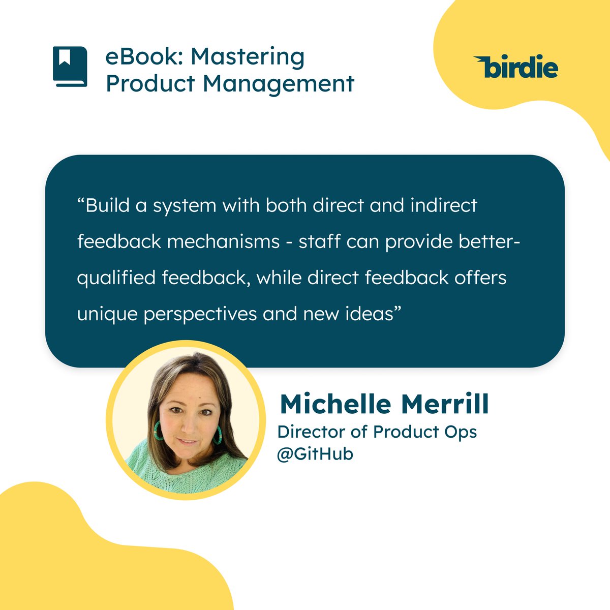 Michelle Merrill is a Director of Product Ops at Github. In our July 2023 masterclass, Michelle talked about building and scaling feedback loops across the PDLC.

Learn more in our ebook “Mastering  Product Management: Tips from the Field”: lnkd.in/dQKbwn7u