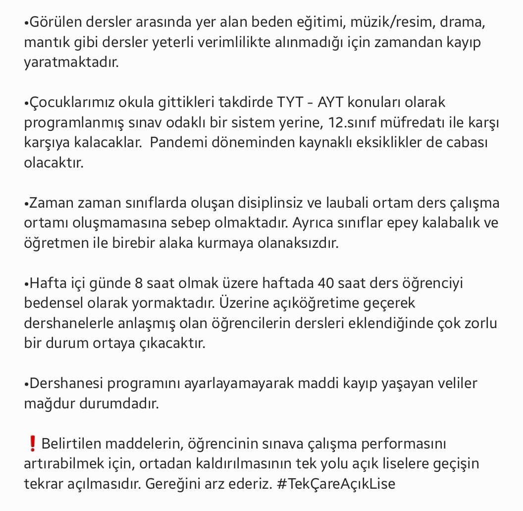 Selinttr23's tweet photo. Açık lise hakkımız bu hakkı bizden almayın #TürkiyeninNabzıÖzel https://t.co/y46ImHnsHz