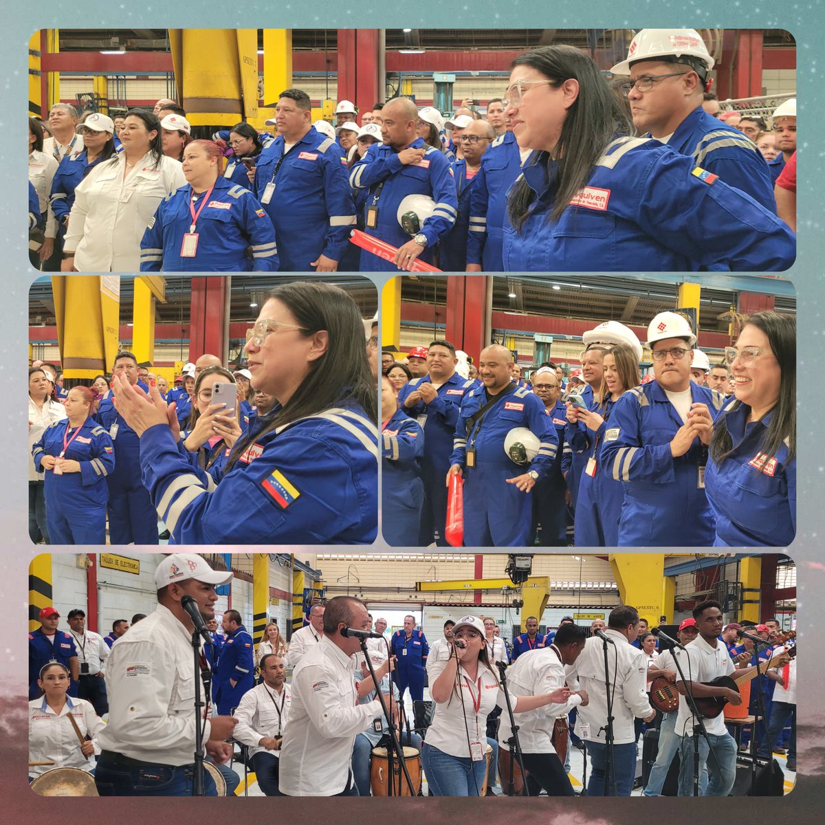 #Enterate Trabajadoras y Trabadores Petroquimicos reciben a la Presidenta de la Petroquimica de Venezuela s,a
ING. Ninoska La Concha 
En el Taller Central del Complejo Petroquimico Ana María Campos en el edo Zulia.
#ConMaduroMasGestion
<a href="/TellecheaRuiz/">Rafael Tellechea</a>
<a href="/Cptt_Pequiven/">CpttPequiven</a>
<a href="/NicolasMaduro/">Nicolás Maduro</a>