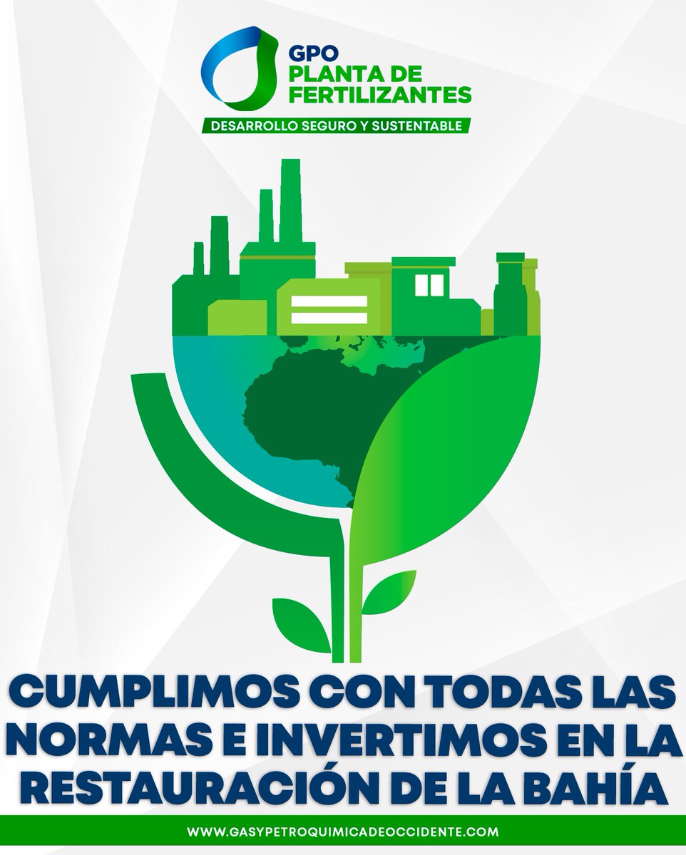 Cumplimos con las normativas ambientales nacionales e internacionales e invertimos en programas de restauración de la bahía.
.
.
.
#GPOtopolobampo #PlantaDeFertilizantes #DesarrolloSeguroySustentable #Restauración