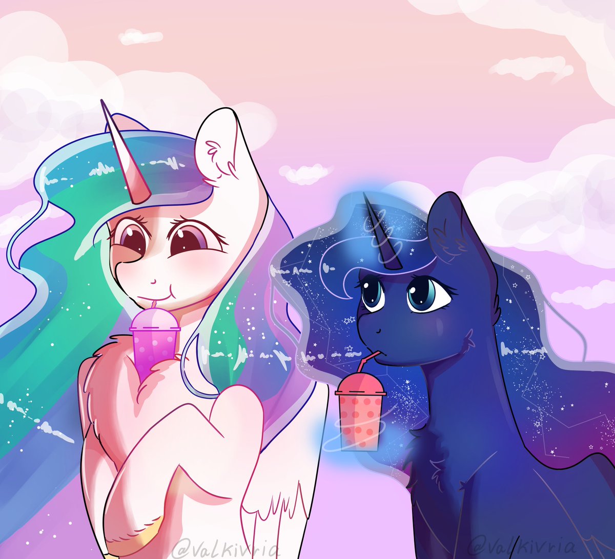 Valkivria's tweet photo. ☀️🌙 
#MLP #mlpfim #mylittlepony #princessluna #princesscelestia https://t.co/9M2l5t2Uvs
