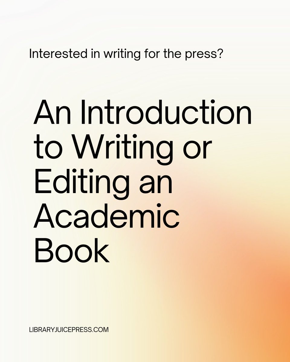LibJuicePress's tweet image. Are you interested in submitting a book proposal or edited manuscript to Library Juice Press but don&apos;t know where to start? Library Juice Academy is offering the course An Introduction to Writing or Editing an Academic Book&quot; this December. ow.ly/ScOy50PJS4Q&quot;