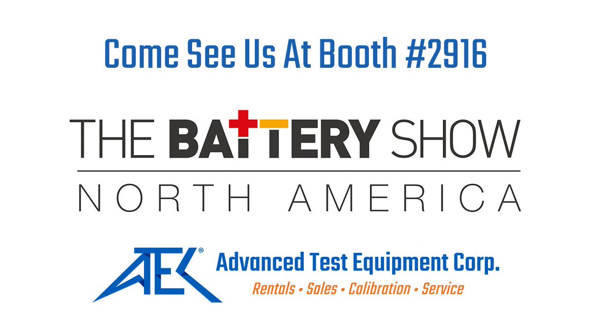 The North America Battery Show is finally here and starts tomorrow in Novi, Michigan. ATEC will be at booth 2916; we can’t wait to see everyone! #batterytesting #EVs #TheBatteryShow