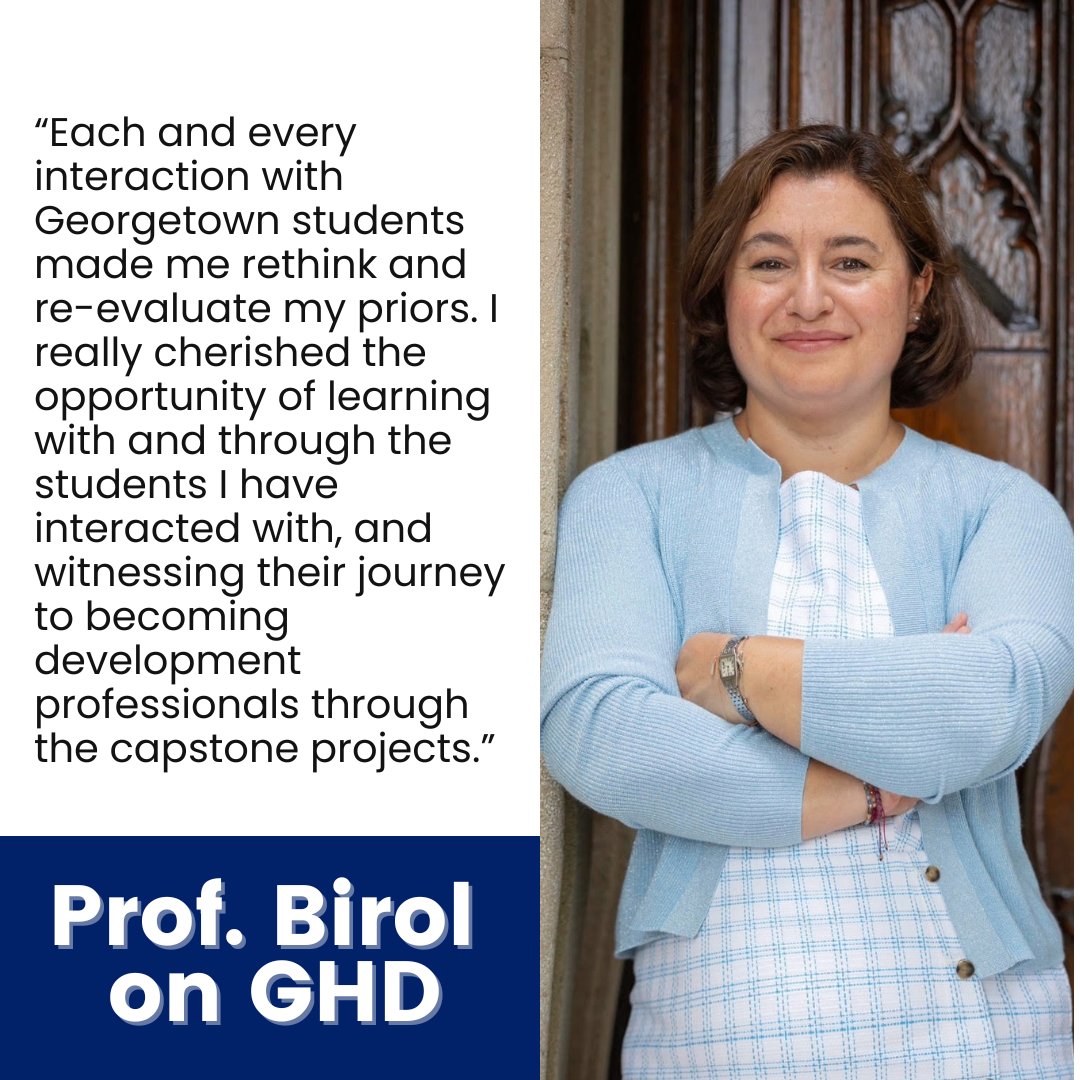 Please join us in extending a very warm welcome to GHD's newest faculty member, Professor @ekinbirollopez ! Professor Birol joins us as an Associate Professor, Capstone Director, and SIGD Certificate Director. See our full bio on Professor Birol --> ghd.georgetown.edu/2023/09/11/wel…