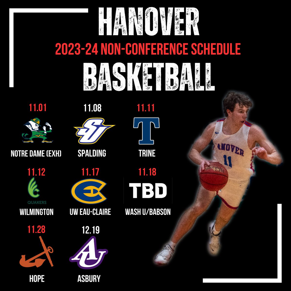 Hanover Men's Basketball tweet media