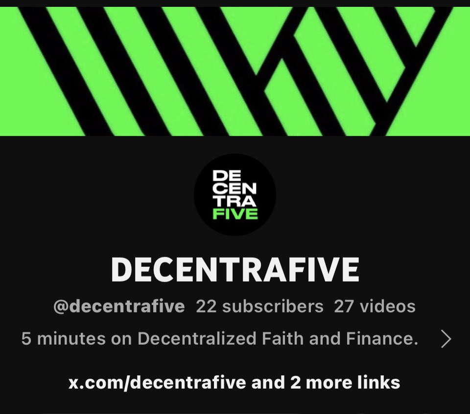 DECENTRAFIVE | coaching for church & crypto / DeFi tweet media