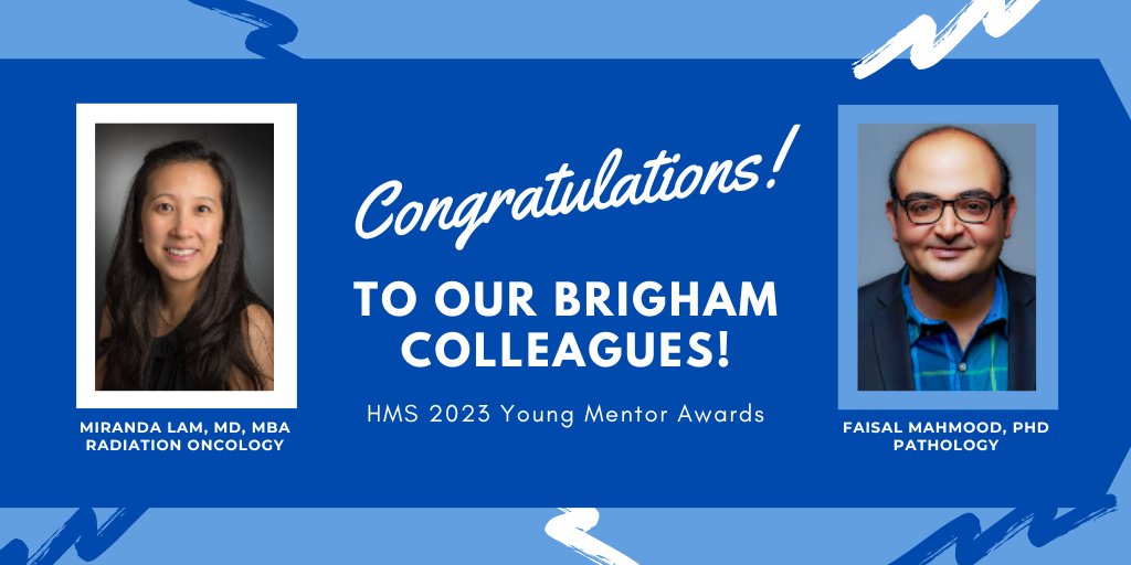The #BEICongrats our @BrighamWomens colleagues, @mirandalammd & @AI4Pathology for receiving 2023 Young Mentor Awards from @harvardmed for their excellent contributions to mentorship!

#MedEd #MedTwitter

@BrighamRadOnc @BWHPath

bit.ly/young-mentor-a…