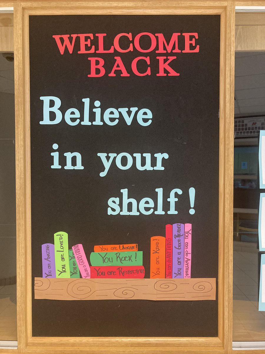 We are so happy to have all our students back in the building for the 2023-2024 school year! Special thanks to our TAs for this welcome back bulletin board in our lobby!