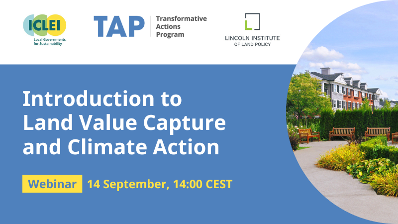 landpolicy's tweet photo. Tune in Thursday at 8 a.m. ET to learn about how #LandValueCapture can drive meaningful climate action.
Co-hosted by @landpolicy and @ICLEI, the webinar features: https://t.co/C9aqCQwo3x