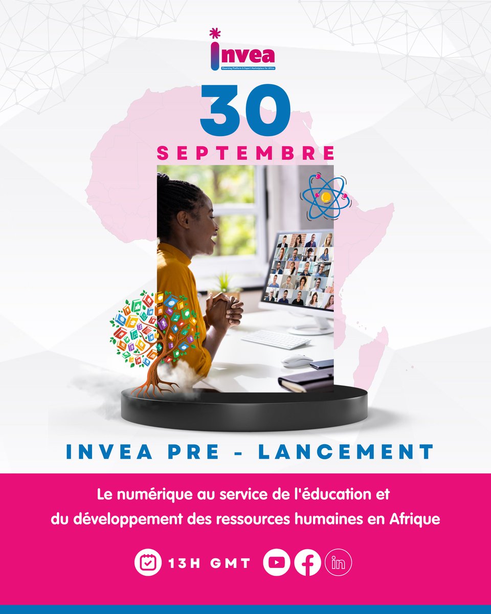 📢 #InveaPreLancement2023 : Le numérique au service de l'éducation et du développement des ressources humaines en Afrique 🚀💡

#InveaPreLancement 
#ÉducationNumérique 
#DéveloppementDesRessourcesHumaines 
#Afrique