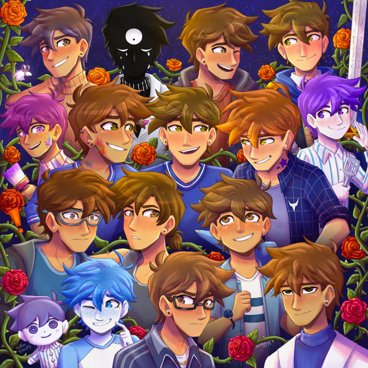 HEROVERSE!!🌹💙

Drew a bunch of Heros from a few AUs :) there were more I wanted to include, but I could only draw so many lol

AU owners in thread!✨<3

#OMORI #omoriAU #omorihero