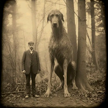 UHN_Plus's tweet photo. 🇮🇪 | Esta, presumiblemente, es la fotografía del último galgo gigante irlandés en 1902. ¿Impresionante verdad? https://t.co/a3CFcvkAVp