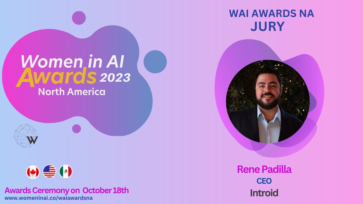 Excited to be a Jury Member for <a href="/WAIAwardsNA/">Women in AI Awards NA</a>  2023. Join us in the celebrations as we honor the outstanding achievements of women in AI across Canada, the USA, and Mexico at <a href="/BigDataAITO/">Big Data and AI Toronto</a> .
bit.ly/WaiAwardsNA23
<a href="/women_in_ai/">Women in AI</a>
