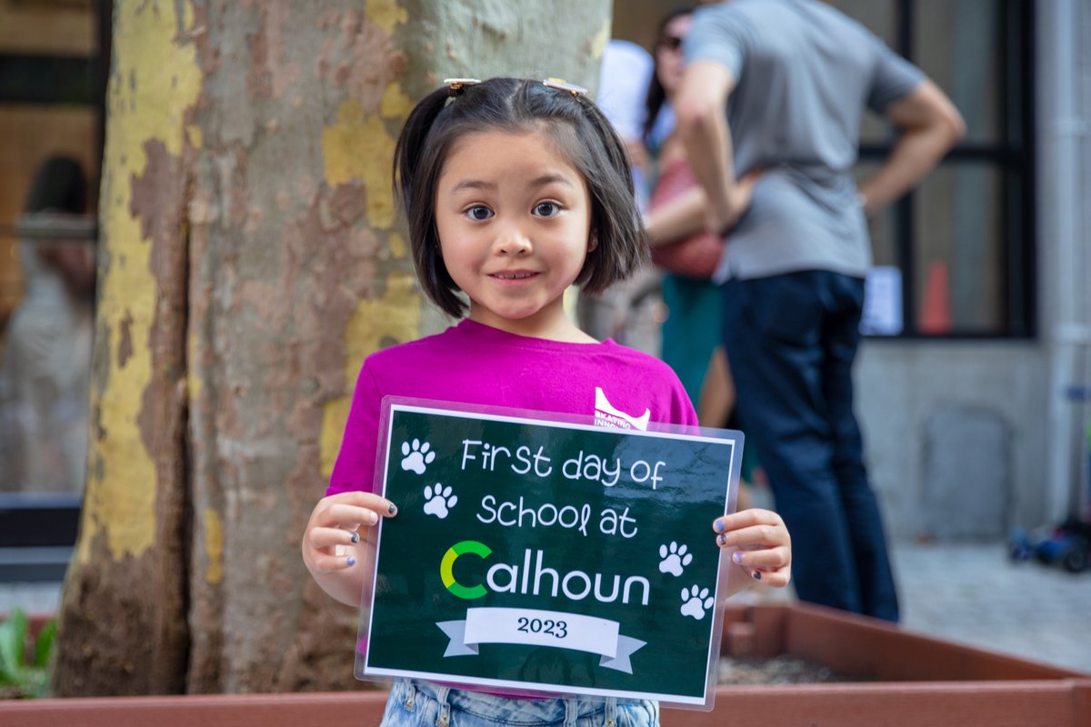 First day of school photos at Calhoun ! We were so excited to welcome everyone back for their first full week of classes.