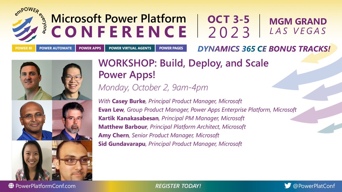 Are you ready to become a Power Apps expert? Join us in Las Vegas for the 'Build, Deploy, and Scale Power Apps!' workshop at the Microsoft Power Platform conference. Gain hands-on experience and drive digital transformation. Register today! powerplatformconf.com/#!/register #MPPC23