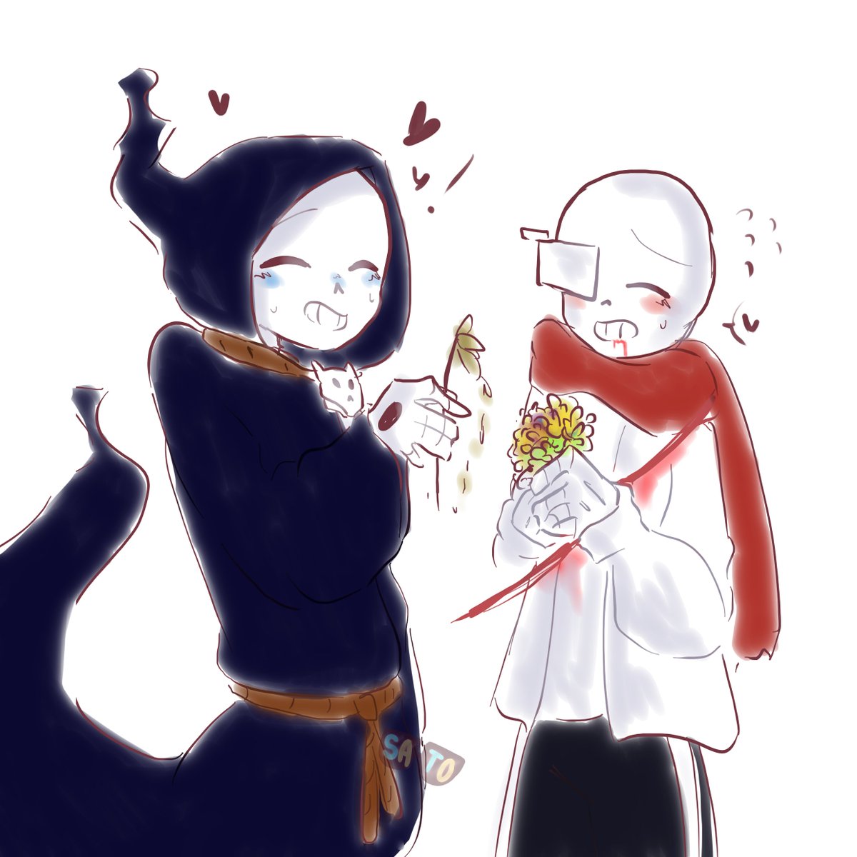 satou_nee's tweet photo. afterdeath week Day 2 - life / death

#afterdeathweek #afterdeath #undertaleAU https://t.co/OAAQI7Gp2p