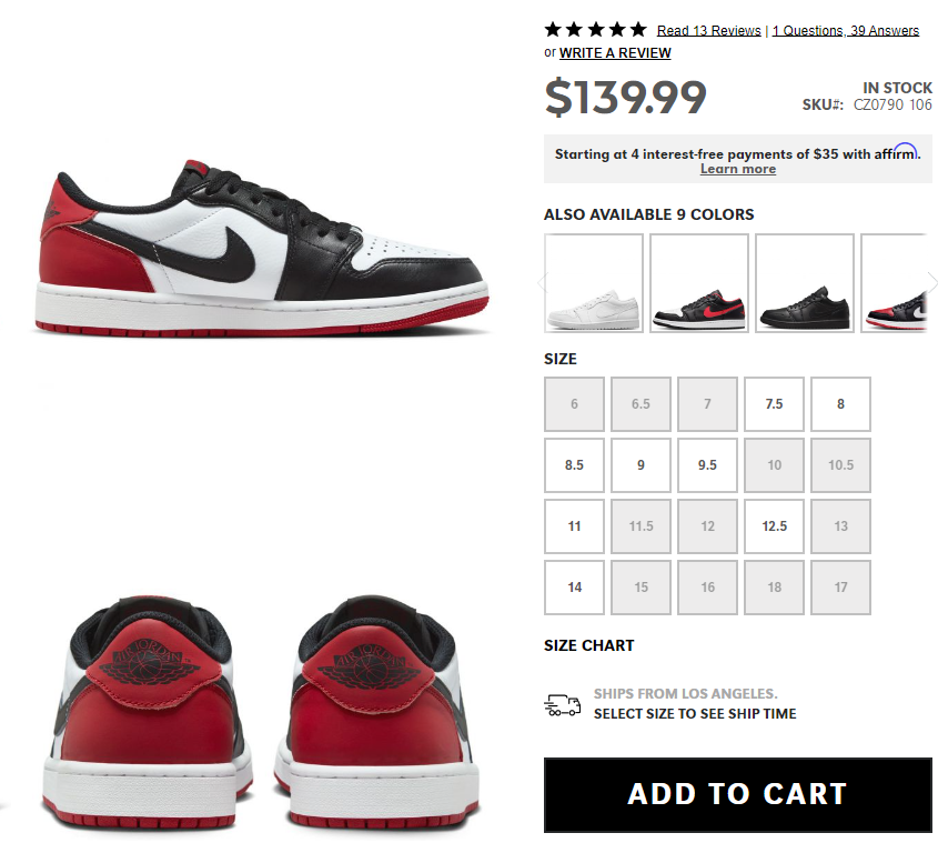 SneakerVisionz's tweet photo. Ad: Jordan 1 Low OG Black Toe
=> https://t.co/xJfYO9dSto https://t.co/JRY7SLhqgo