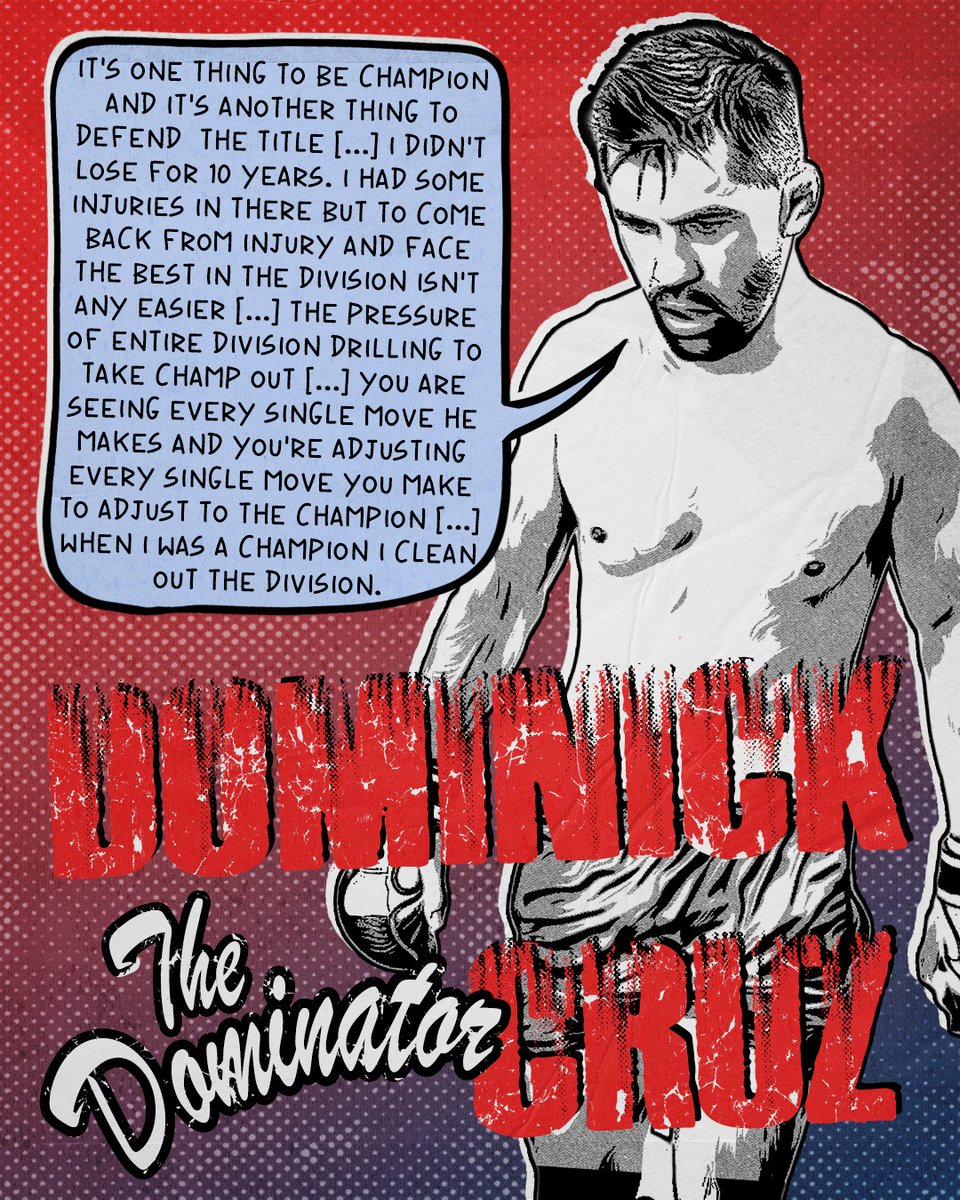 Dominick run was really incredible! How do you feel about fact that many people belittles achievements of former champions with weaker competition argument? Personally i hate it ✌ 

#mma <a href="/DominickCruz/">Dominick Cruz</a> #ufc #speechbubble #quotes #fighting #usamma #dominickcruz #wec  #champ