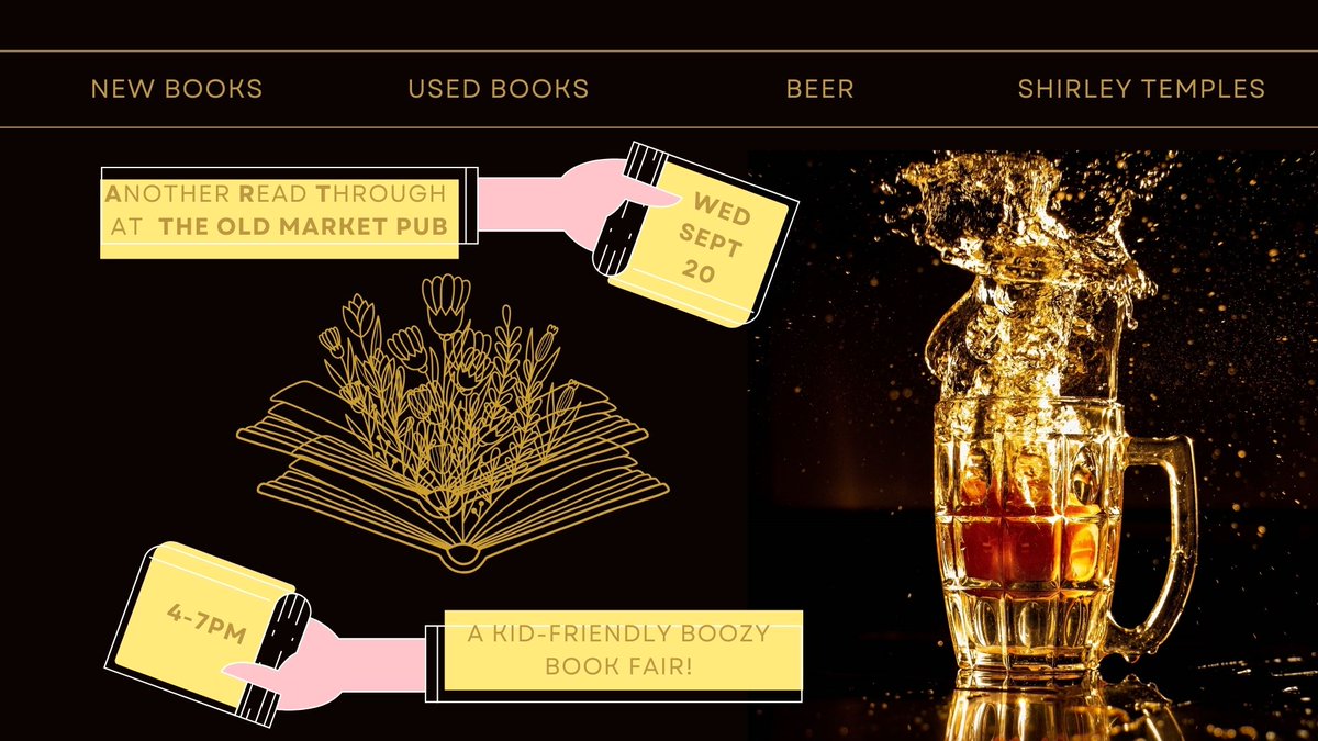 AnotherRead's tweet image. Excited for our first boozy book fair at @OMPBrew next Wednesday! This one will be kid-friendly, so bring your thirsty kids who love to read!