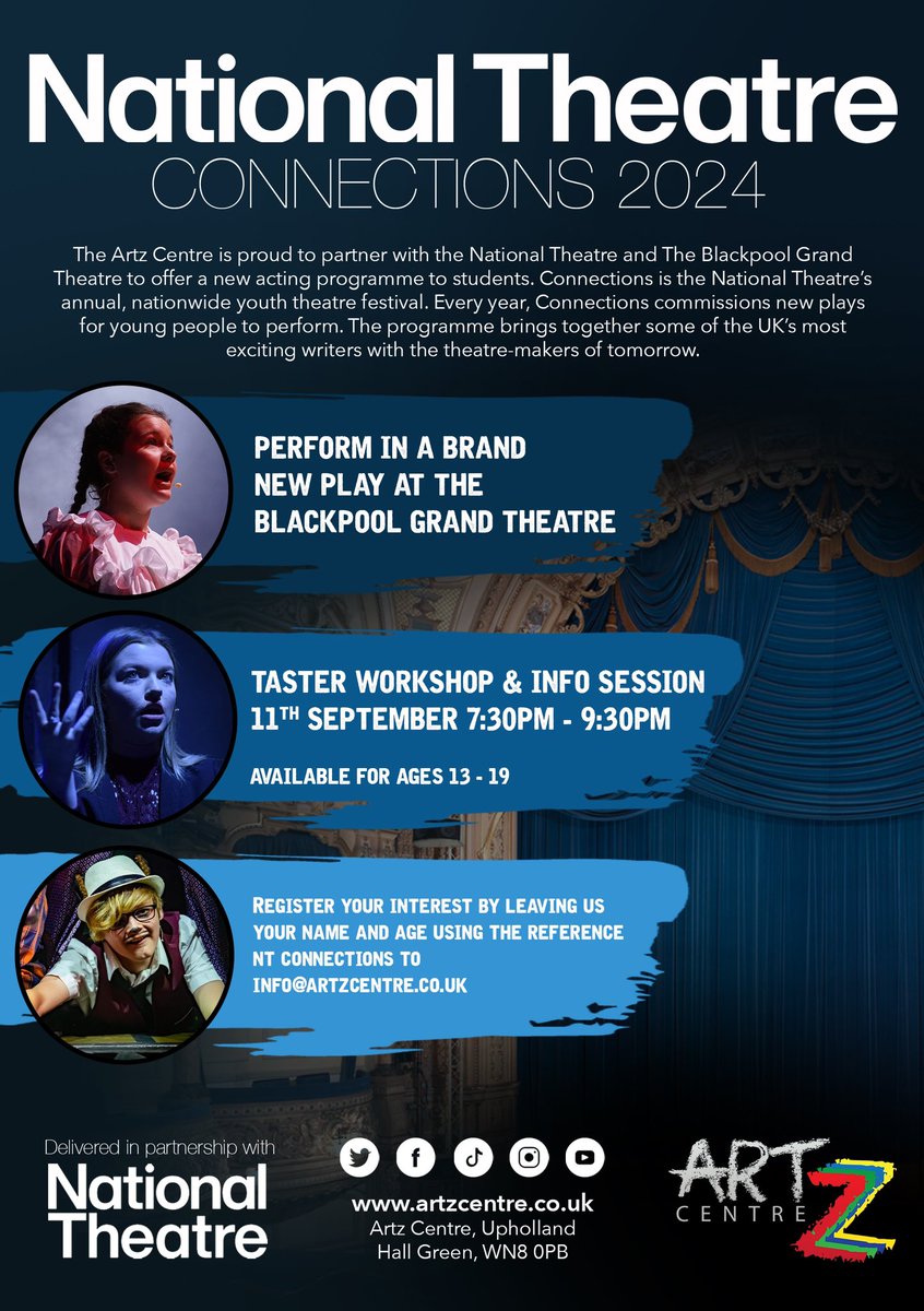 Two brand new classes are being launched tonight at Artz Centre, as we introduce a new pathway for Acting. More amazing opportunities for young people. 

Watch this space for more exciting things to come! #Acting