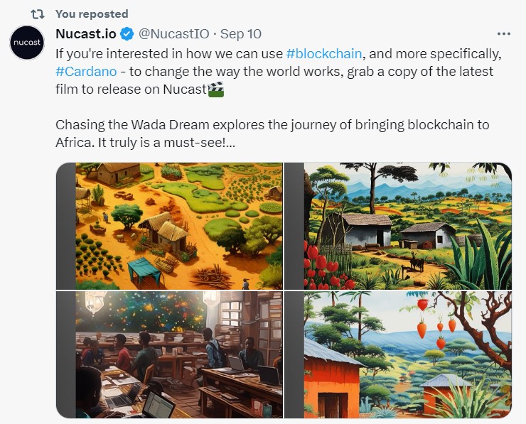 This film is only the beginning of our story. 

For Cardano, the investment here might take time, but the potential returns in transaction volume, innovative solutions, commercial and community growth are limitless.
Many will recall <a href="/IOHK_Charles/">Charles Hoskinson</a> articulating clearly the