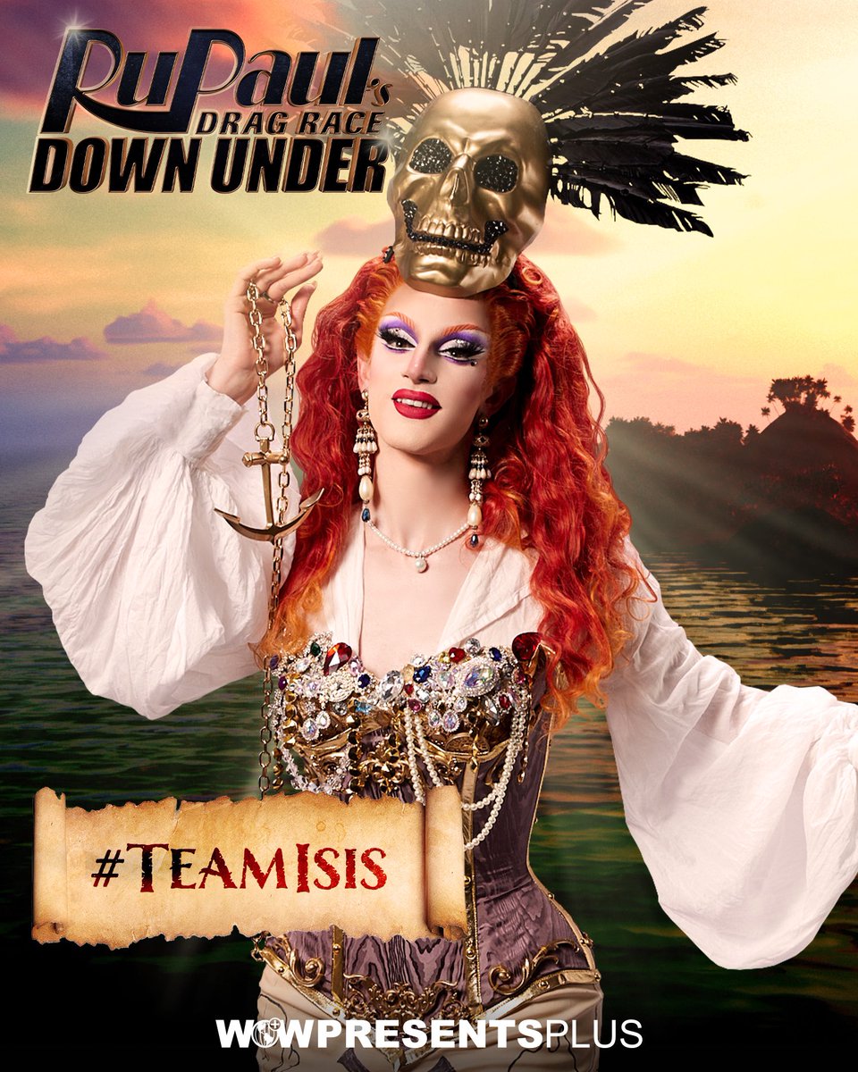 WorldOfWonder's tweet photo. Are you #TeamIsis? 👑 Share, like, comment, and use the hashtag if you want @isisavisloren to snatch the #DragRaceDownUnder crown! 🏁✨

The S3 semifinal of #DragRaceDownUnder is now streaming on 
@wowpresentsplus (worldwide ex. UK &amp; Down Under) https://t.co/xWBtzb1dek 🇦🇺🇳🇿 https://t.co/JWDOkgArkJ