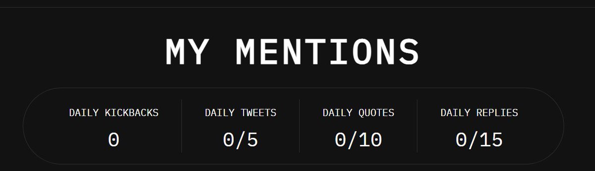FOR NEW USER 
Feel free read this little thread

Tip The second season is here, and the overall situation is a little different from before.

Ways to earn points yourself limit change tweets: 5
Quote someone else’ tweet: 10
Reply to someone else's tweet: 15

$tip <a href="/tipcoineth/">tipcoin</a> 
1/8