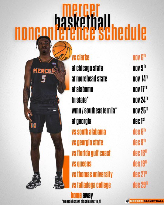The 2023-24 men’s basketball schedule is officially here! Less than two months until tip-off at Hawkins Arena! 🏀🐻 #RoarTogether #BearNation mercerbears.com/news/2023/9/8/…