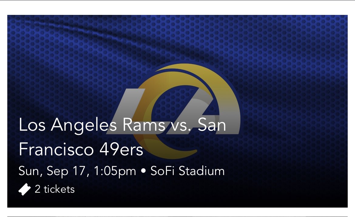 la rams and 49ers tickets