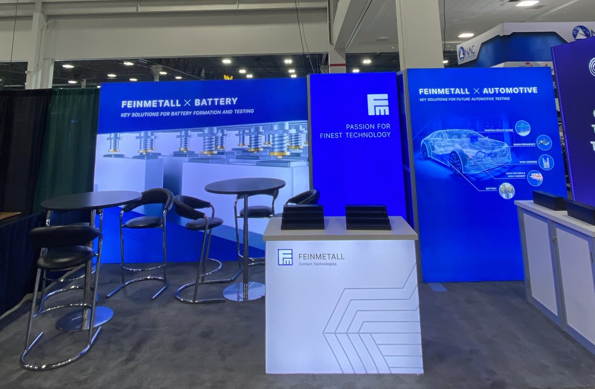 FEINMETALL set and ready for #TheBatteryShow at Booth# 817 tomorrow 9/12 in #Michigan
#tradeshowdisplay #lightbox #EnergyStorage #EVTechExpo #ElectricVehicles