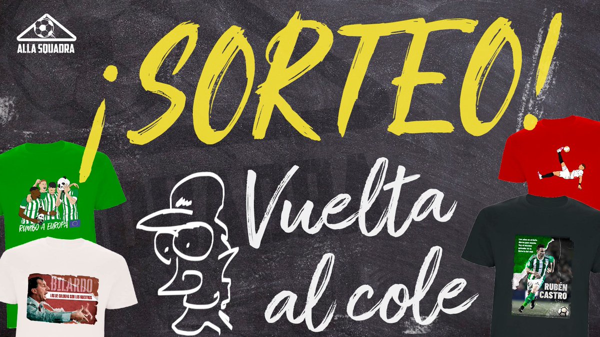 🚨🚨 SORTEO 🚨🚨

¿Cómo ha sido vuestra VUELTA AL COLE? 🏫🎒 

Seguro que bien y, para celebrarlo, sorteamos CAMISETA de Alla Squadra entre todos los que hagan RT de este tweet. 

¡Así de fácil! RT. No te quedes en fuera de juego.

El viernes, el ganador.

#sorteo #VueltaAlCole