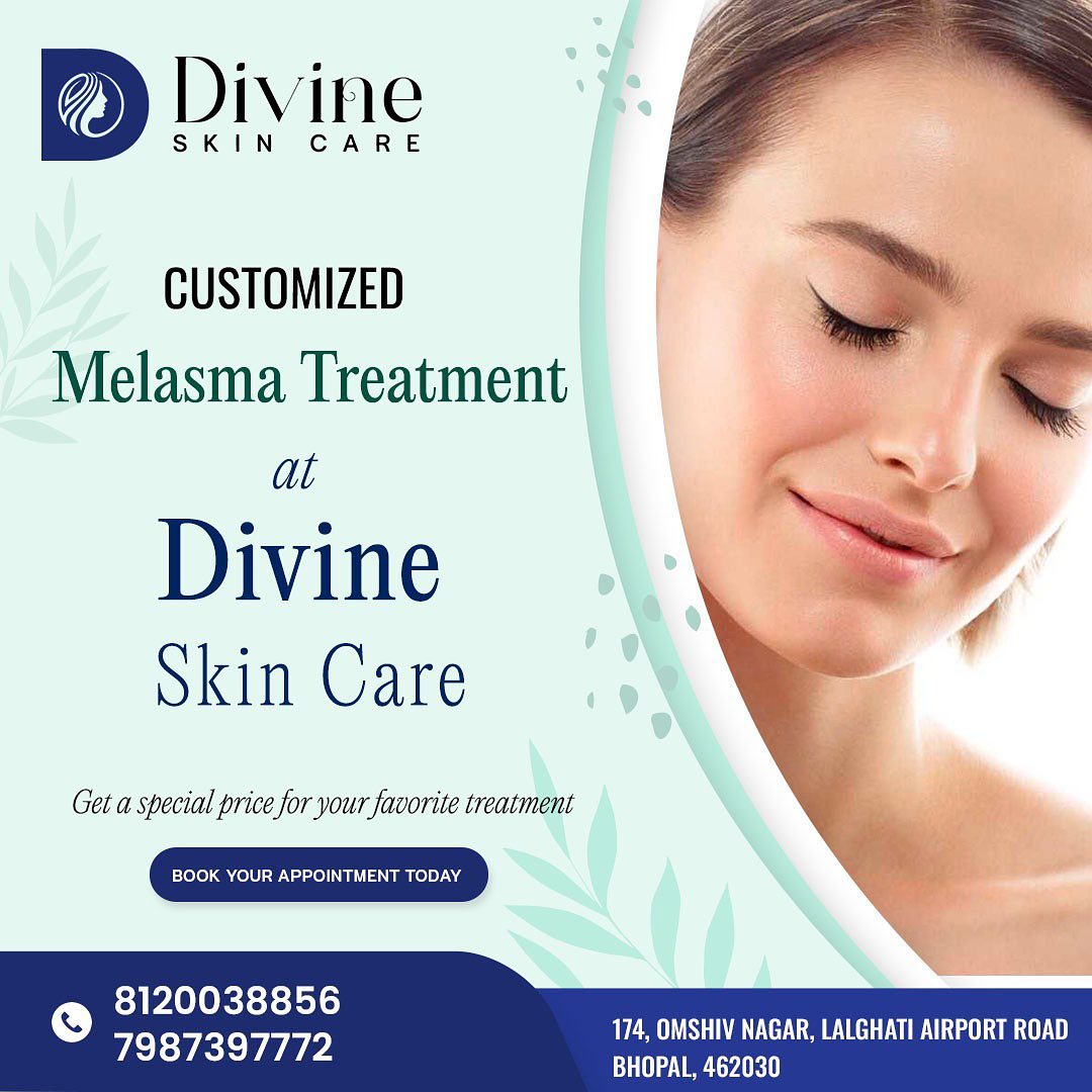 Say goodbye to 𝗠𝗲𝗹𝗮𝘀𝗺𝗮 and hello to flawless radiance. Experience the transformative power of our Customized Melasma treatments at 𝑫𝒊𝒗𝒊𝒏𝒆 𝑺𝒌𝒊𝒏 𝑪𝒂𝒓𝒆. 
#melasmasolutions #radiantskinrevolution #divineskinclinic #divine #divineskincare #flawlessglow #skinproblem