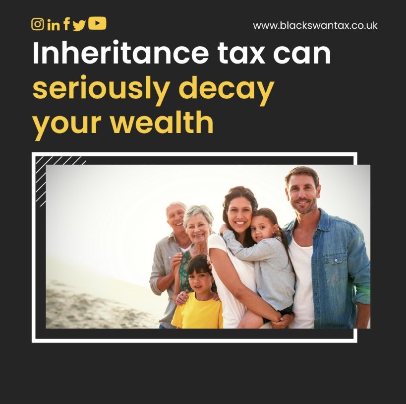 🏡 Are you worried about Inheritance Tax? 

Our latest article looks at some inheritance tax planning strategies 📈

Read the article here:

blackswantax.co.uk/inheritance-ta…