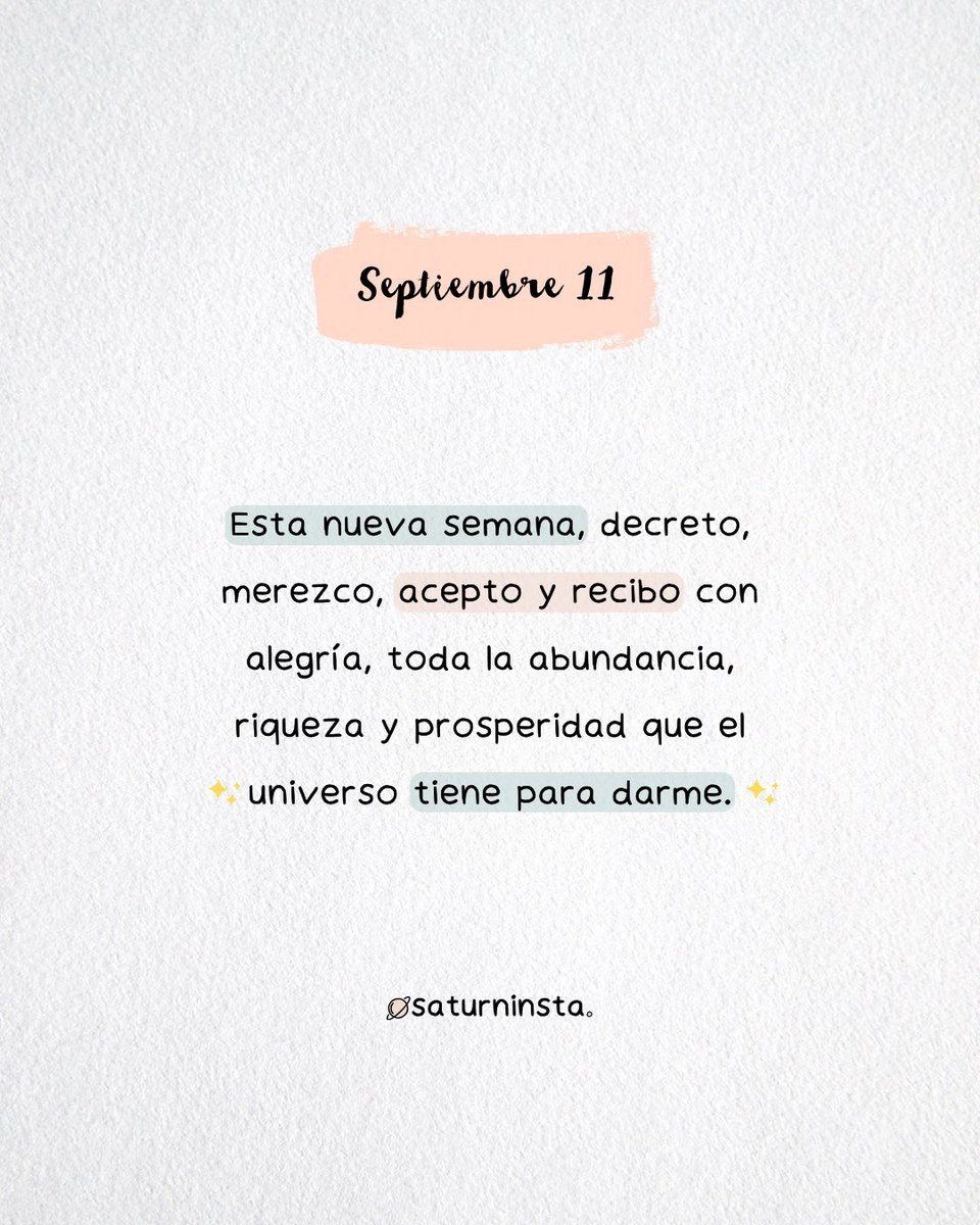 saturninsta's tweet photo. Decreto y manifiesto mucha abundancia para esta nueva semana. 🧿🤞🏼✨ https://t.co/gXtjIBWEGq