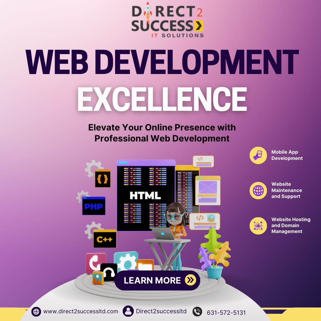 direct2success's tweet photo. "Unlock the potential of your online presence with expert WebDevelopment services by Direct2Success. 
🌐 Call +1 (631) 572 5131 or visit https://t.co/LPbxMXRRsW today!"
#InternetBreakers #TrendingNow #ViralSensation https://t.co/9xlUZPxwze